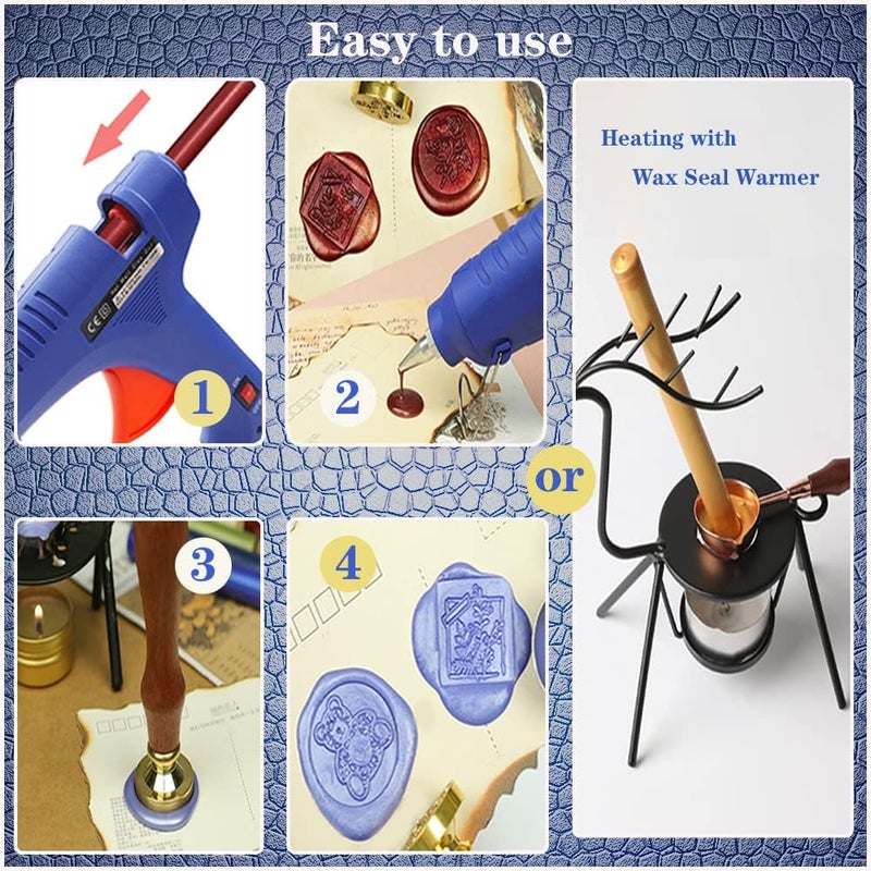 ANBOSE 16 Count Gold Wax Seal Sticks for 0.44 Inch Glue Gun, Non-Toxic, Flexible, Durable, Suitable for Wedding Invitations, Cards, Envelopes - Image 5